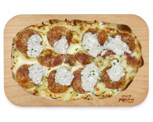 Изображение Пинса салями с бурратой и трюфелем
